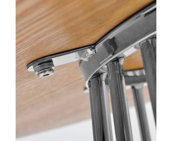 Стол Liverpool 110см орех, хромированные ножки, изображение 5 | Интернет магазин мебели и декора LifeDekor