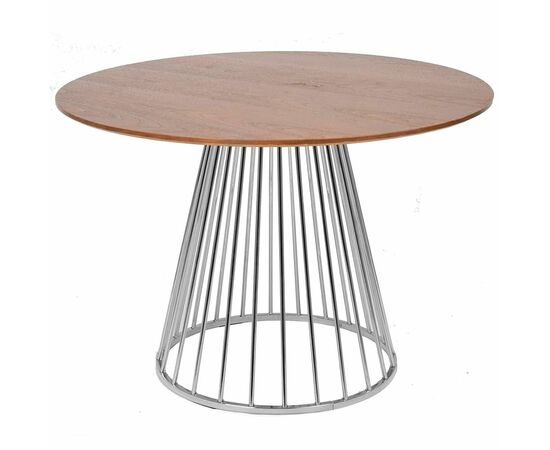 Стол Liverpool 110см орех, хромированные ножки, изображение 3 | Интернет магазин мебели и декора LifeDekor