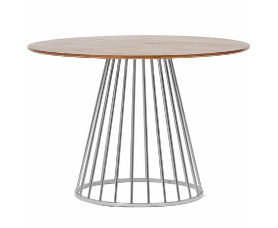 Стол Liverpool 110см орех, хромированные ножки | Интернет магазин мебели и декора LifeDekor