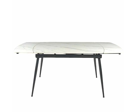 Стол керамический раскладной Astra 120-180*80*76 белый мрамор/черный, изображение 5 | Интернет магазин мебели и декора LifeDekor