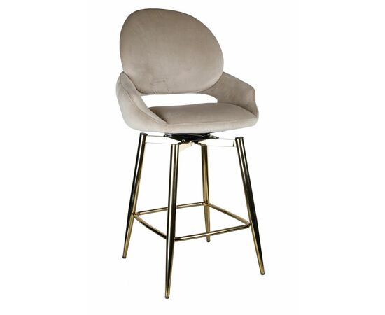 Стул барный Виола BS1376-BG-2, бежевый/золото, изображение 2 | Интернет магазин мебели и декора LifeDekor