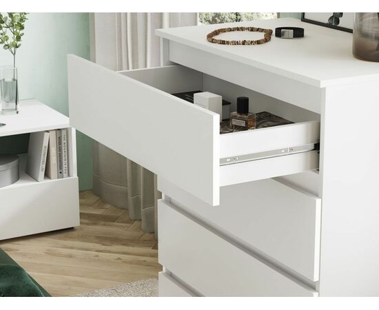 Комод «Хелен» КМ-02, 4 ящика, белый, изображение 5 | Интернет магазин мебели и декора LifeDekor