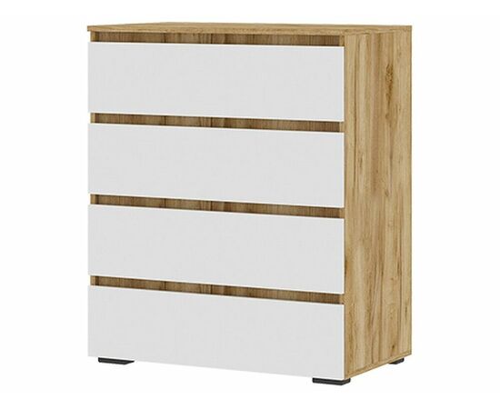 Комод «Хелен» КМ-02, 4 ящика, белый/дуб крафт золотой, изображение 2 | Интернет магазин мебели и декора LifeDekor