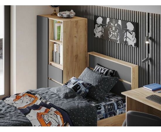 Комод «Хелен» КМ-03 5 ящиков, графит/дуб крафт золотой, изображение 6 | Интернет магазин мебели и декора LifeDekor