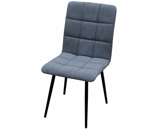 Стул ДП2-17 «Шарли», ткань «Канди Грей», каркас черный, изображение 2 | Интернет магазин мебели и декора LifeDekor