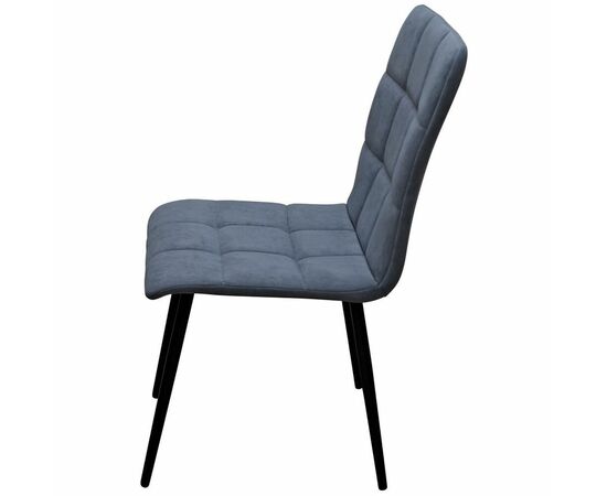 Стул ДП2-17 «Шарли», ткань «Канди Грей», каркас черный, изображение 3 | Интернет магазин мебели и декора LifeDekor