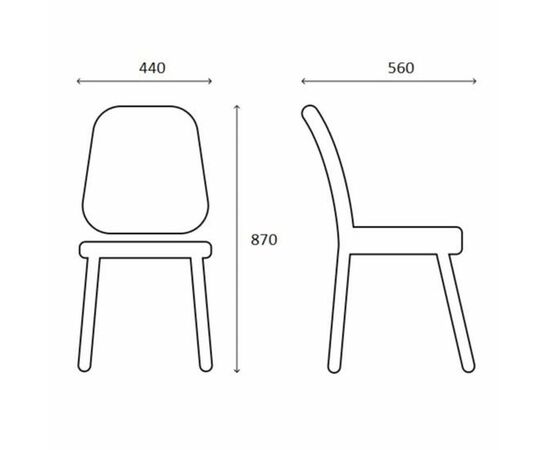 Стул ДП2-17 «Шарли», ткань «Канди Грей», каркас черный, изображение 5 | Интернет магазин мебели и декора LifeDekor