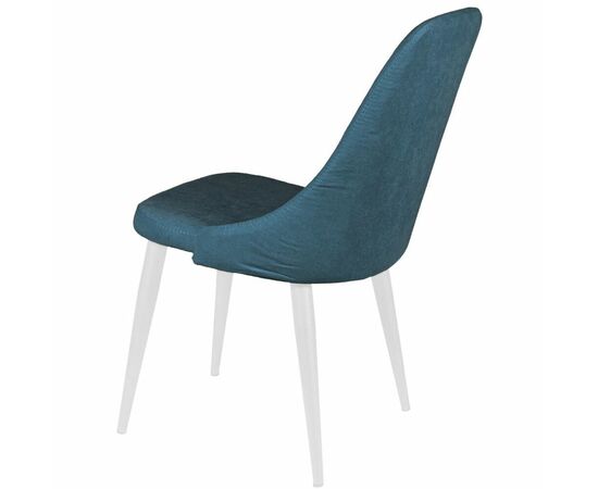 Стул ДП2-30 «Шато», ткань «Канди Аквамарин», каркас белый, изображение 3 | Интернет магазин мебели и декора LifeDekor