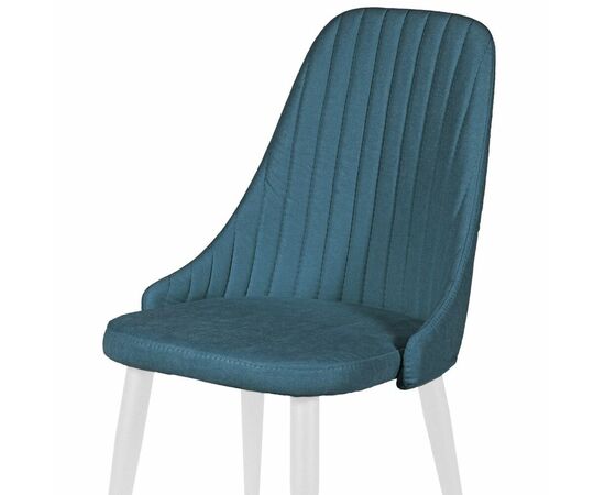 Стул ДП2-30 «Шато», ткань «Канди Аквамарин», каркас белый, изображение 6 | Интернет магазин мебели и декора LifeDekor