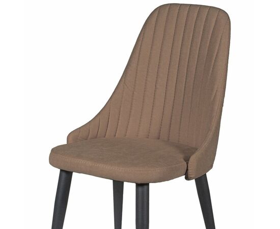 Стул ДП2-30 «Шато», ткань «Канди Мокко», каркас черный, изображение 6 | Интернет магазин мебели и декора LifeDekor