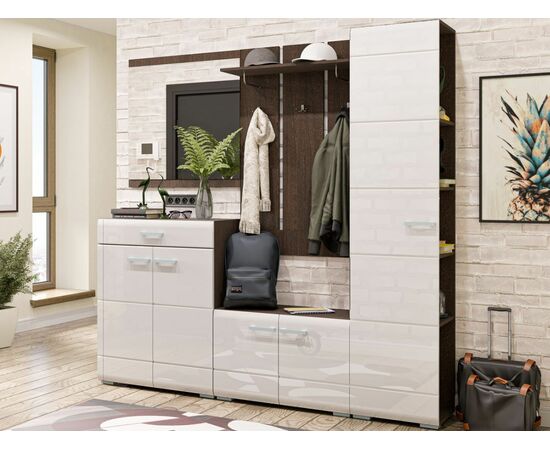 Комод Вегас 2д1ящ, белый глянец/венге, изображение 5 | Интернет магазин мебели и декора LifeDekor