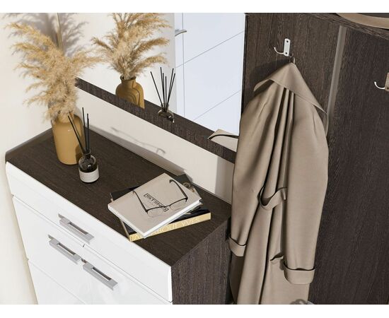 Комод Вегас 2д1ящ, белый глянец/венге, изображение 8 | Интернет магазин мебели и декора LifeDekor