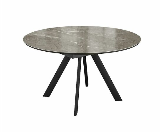 Стол DikLine SKC120 d1200 Керамика Tundra Gris (темно-серый суперглянец)/подстолье черное/опоры черные | Интернет магазин мебели и декора LifeDekor