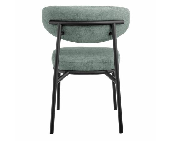 Стул Lucas 2 шалфей шенилл с чёрными ножками, изображение 4 | Интернет магазин мебели и декора LifeDekor