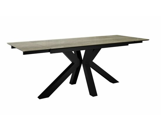 Стол DikLine SFE140 Керамика мрамор под дерево BG 110/подстолье черное/опоры черные (2 уп.), изображение 3 | Интернет магазин мебели и декора LifeDekor