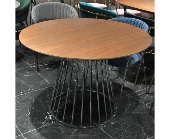 Стол Liverpool 110см орех, хромированные ножки, изображение 7 | Интернет магазин мебели и декора LifeDekor