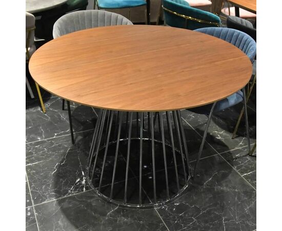 Стол Liverpool 110см орех, хромированные ножки, изображение 8 | Интернет магазин мебели и декора LifeDekor