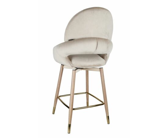 Стул барный Виола BS1376-BG-4, бежевый/орех, изображение 3 | Интернет магазин мебели и декора LifeDekor