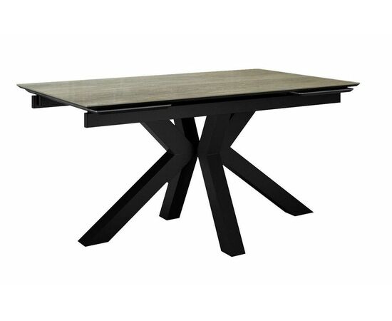 Стол DikLine SFE140 Керамика мрамор под дерево BG 110/подстолье черное/опоры черные (2 уп.) | Интернет магазин мебели и декора LifeDekor