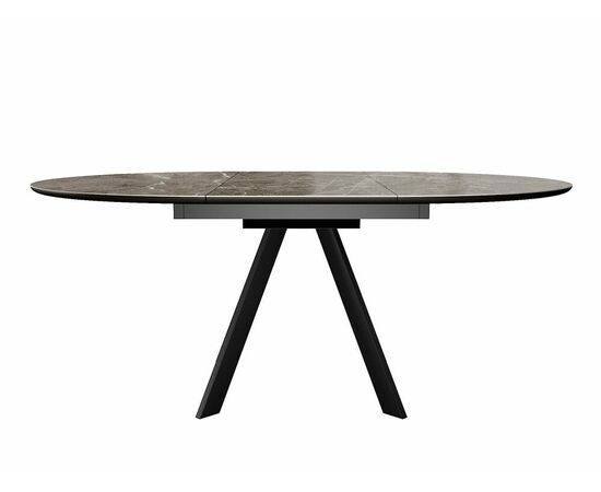 Стол DikLine SKC120 d1200 Керамика Tundra Gris (темно-серый суперглянец)/подстолье черное/опоры черные, изображение 3 | Интернет магазин мебели и декора LifeDekor