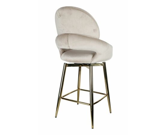 Стул барный Виола BS1376-BG-2, бежевый/золото, изображение 4 | Интернет магазин мебели и декора LifeDekor
