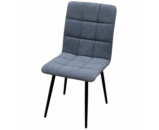 Стул ДП2-17 «Шарли», ткань «Канди Грей», каркас черный | Интернет магазин мебели и декора LifeDekor