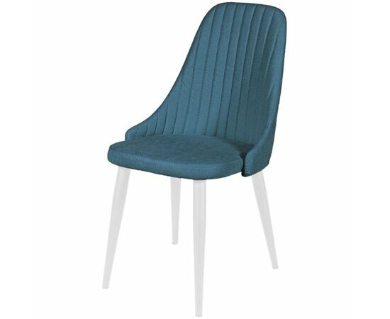 Стул ДП2-30 «Шато», ткань «Канди Аквамарин», каркас белый | Интернет магазин мебели и декора LifeDekor