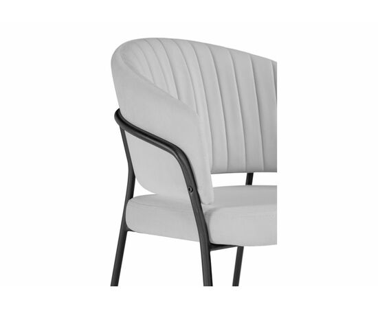 Стул на металлокаркасе Лео серый brendy monsoon 22 / капучино, изображение 6 | Интернет магазин мебели и декора LifeDekor