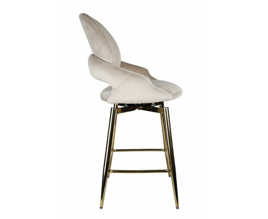 Стул барный Виола BS1376-BG-2, бежевый/золото, изображение 3 | Интернет магазин мебели и декора LifeDekor