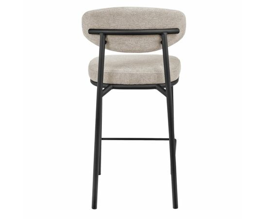 Стул полубарный Lucas 2 латте шенилл с чёрными ножками, изображение 4 | Интернет магазин мебели и декора LifeDekor