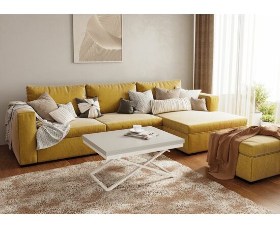 Стол трансформер Орфей 1, белый/серый, изображение 11 | Интернет магазин мебели и декора LifeDekor