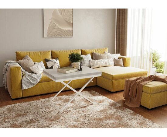 Стол трансформер Орфей 1, белый/серый, изображение 12 | Интернет магазин мебели и декора LifeDekor