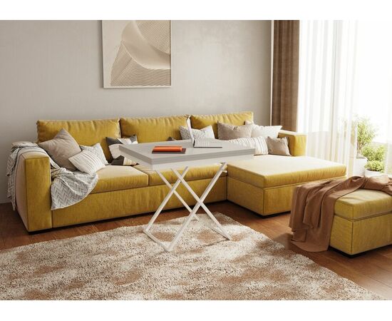 Стол трансформер Орфей 1, белый/серый, изображение 17 | Интернет магазин мебели и декора LifeDekor