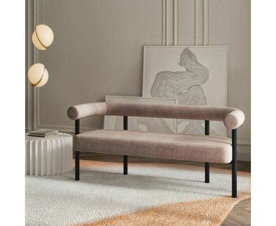 Диван Biggi, шенил Puffy beige / опоры черные, изображение 7 | Интернет магазин мебели и декора LifeDekor