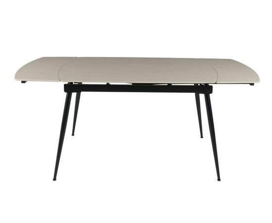 Стол керамический раскладной Astra 120-180*80*76 бежевая керамика/черный, изображение 2 | Интернет магазин мебели и декора LifeDekor