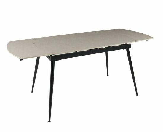 Стол керамический раскладной Astra 120-180*80*76 бежевая керамика/черный | Интернет магазин мебели и декора LifeDekor