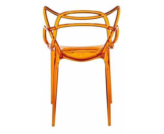 Стул Masters прозрачный оранжевый, изображение 3 | Интернет магазин мебели и декора LifeDekor