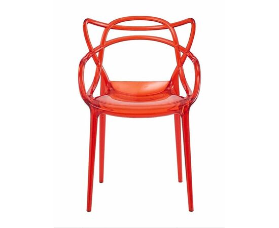 Стул Masters прозрачный красный, изображение 2 | Интернет магазин мебели и декора LifeDekor