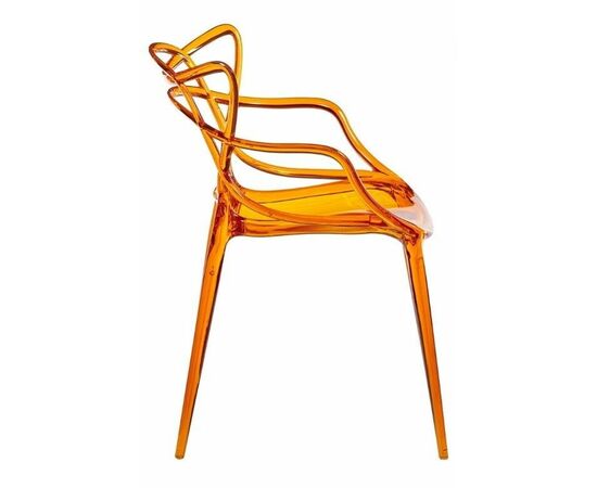 Стул Masters прозрачный оранжевый, изображение 2 | Интернет магазин мебели и декора LifeDekor