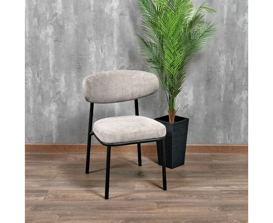 Стул Lucas 2 латте шенилл с чёрными ножками, изображение 11 | Интернет магазин мебели и декора LifeDekor