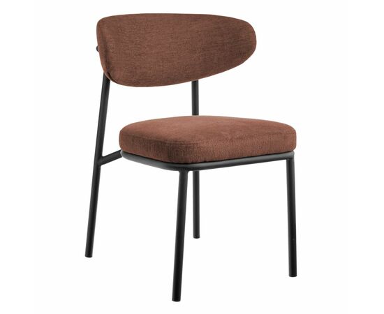 Стул Lucas 2 терракотовый шенилл с чёрными ножками | Интернет магазин мебели и декора LifeDekor