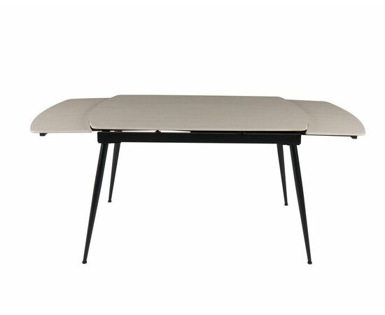 Стол керамический раскладной Astra 120-180*80*76 бежевая керамика/черный, изображение 3 | Интернет магазин мебели и декора LifeDekor