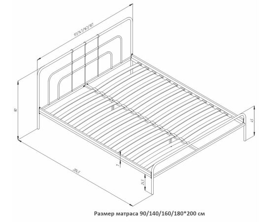 Кровать МОДЕНА 160, белая, изображение 3 | Интернет магазин мебели и декора LifeDekor