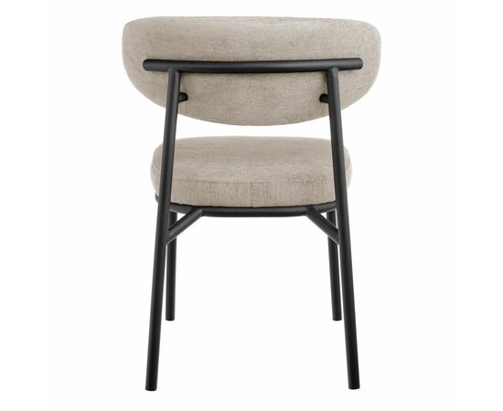 Стул Lucas 2 латте шенилл с чёрными ножками, изображение 4 | Интернет магазин мебели и декора LifeDekor