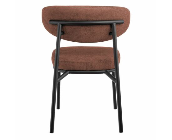 Стул Lucas 2 терракотовый шенилл с чёрными ножками, изображение 4 | Интернет магазин мебели и декора LifeDekor