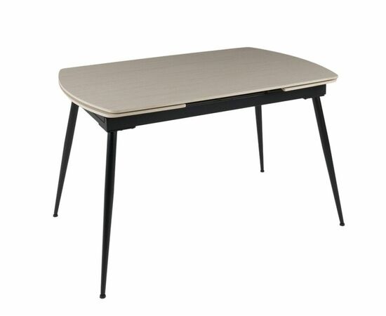 Стол керамический раскладной Astra 120-180*80*76 бежевая керамика/черный, изображение 6 | Интернет магазин мебели и декора LifeDekor