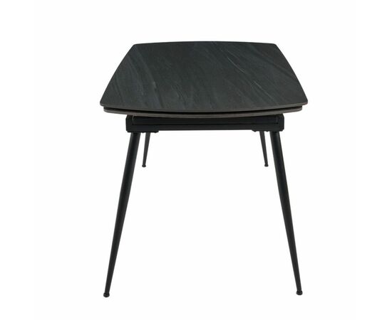 Стол керамический раскладной Astra 120-180*80*76 мрамор графит/черный, изображение 7 | Интернет магазин мебели и декора LifeDekor