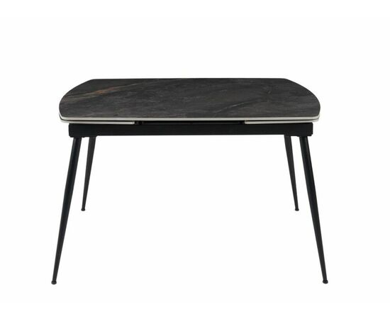 Стол керамический раскладной Astra 120-180*80*76 серый мрамор/черный, изображение 8 | Интернет магазин мебели и декора LifeDekor