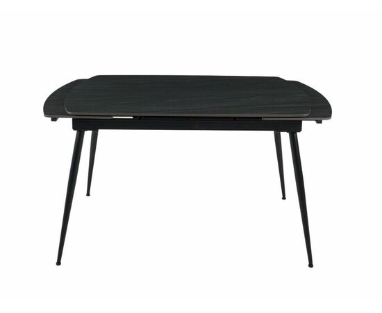 Стол керамический раскладной Astra 120-180*80*76 мрамор графит/черный, изображение 2 | Интернет магазин мебели и декора LifeDekor