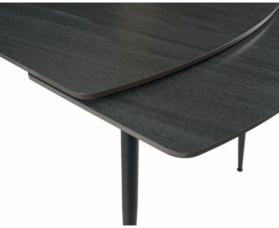 Стол керамический раскладной Astra 120-180*80*76 мрамор графит/черный, изображение 9 | Интернет магазин мебели и декора LifeDekor